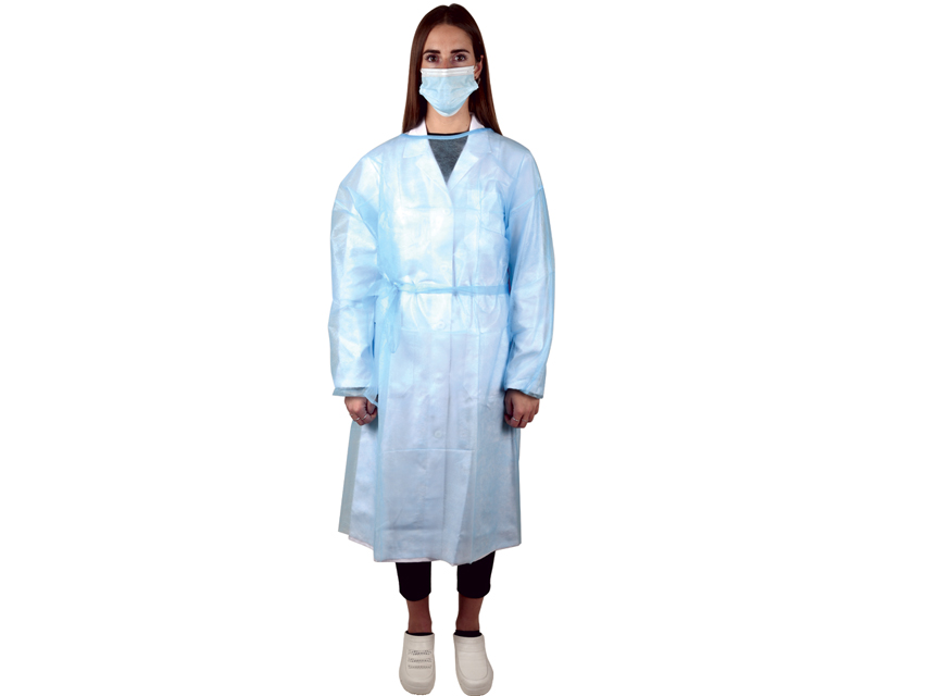 Camice monouso 25 g/m² 120x150 cm - misura L (non sterile)