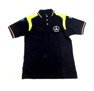 Polo tricolore in cotone Protezione Civile maniche corte con toppe