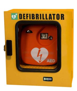 Teca da esterno termoregolata per defibrillatore