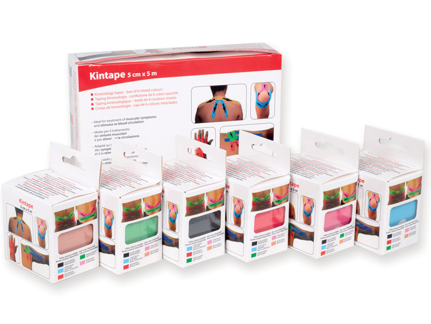 Taping kinesiologia 5 m x 5 cm - mix 6 colori