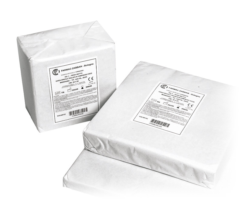 Garza idrofila in compresse stese 1 kg - 10x10 cm